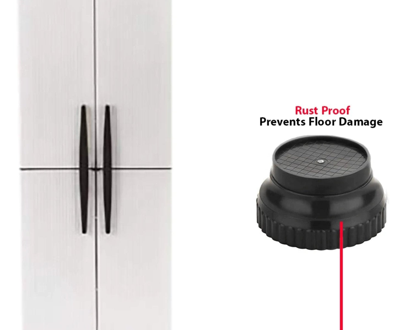 Four plastic legs, different angles.