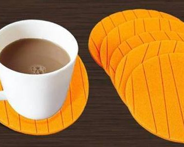 Round shape silicone cup mat set