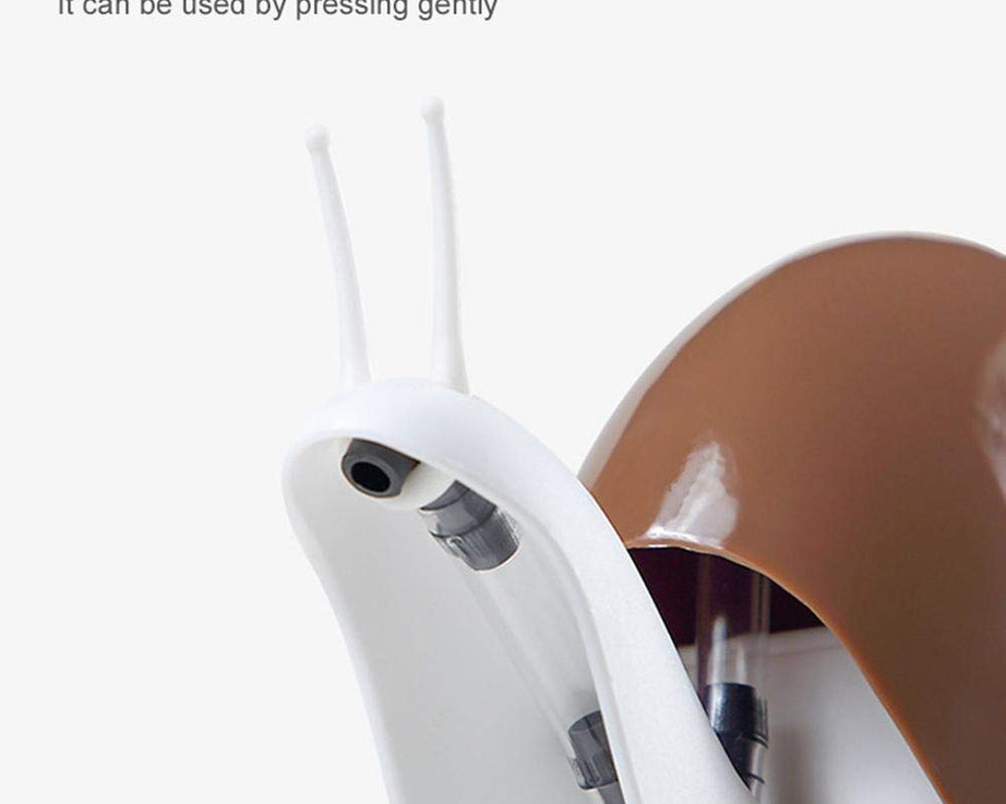 Soap dispenser with snail design, portable and practical.