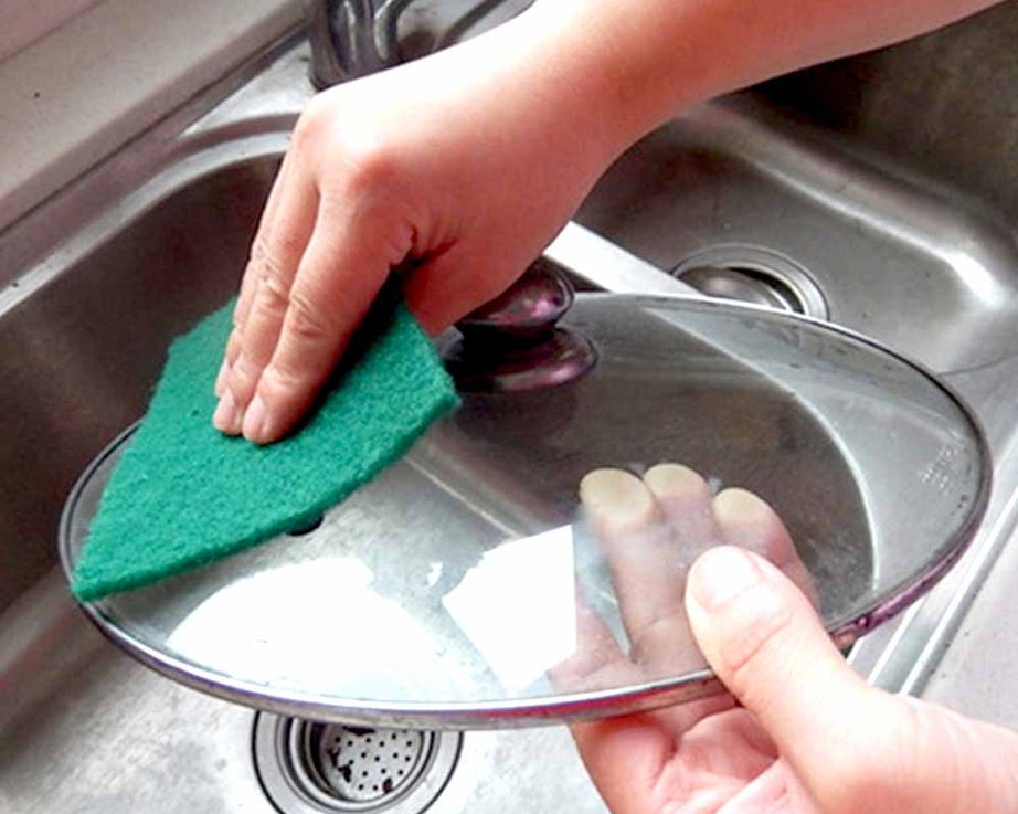 Multi-purpose aqua green scrub pads, set of 6 for deep cleaning.
