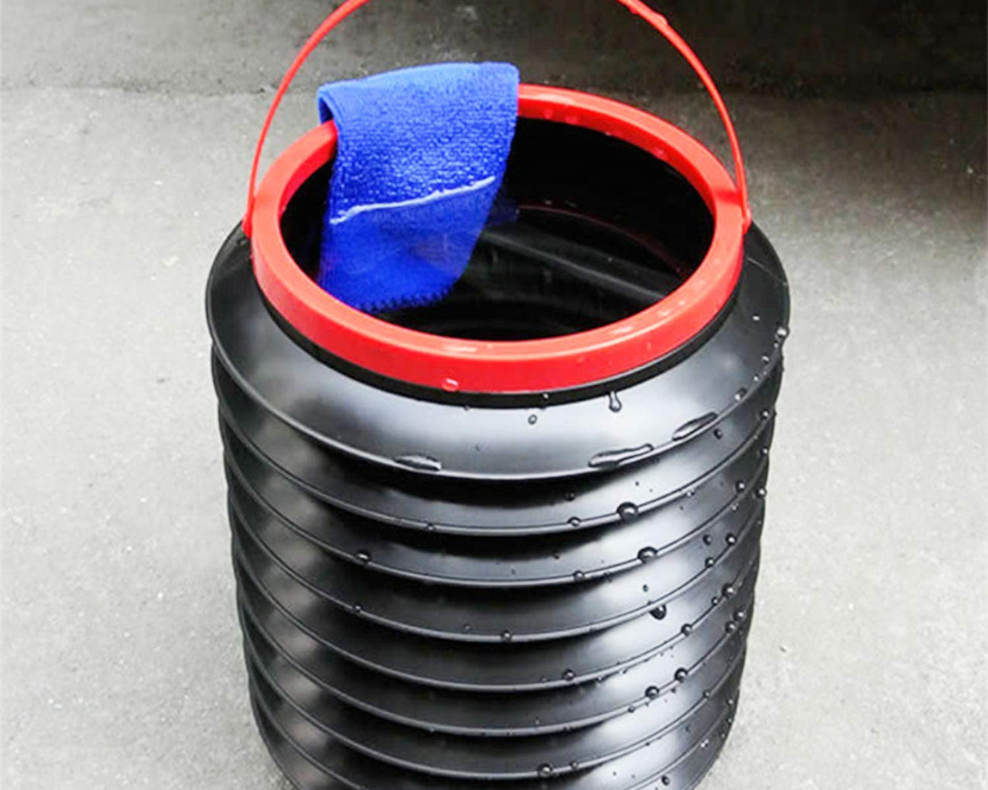 Foldable Storage Bucket , Water Container & Dustbin Multiuse Bucket For Home , Car & Kitchen Use Bucket