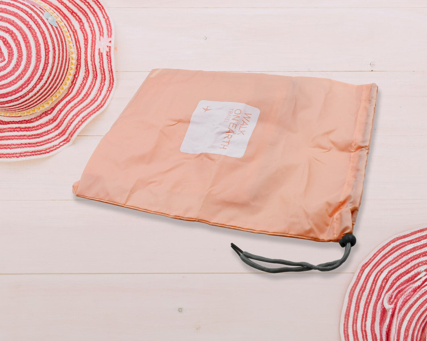 Travel Storage Bag Waterproof Nylon Drawstring Pouch Men and Women Folding Clothes Classified Organizers Packing Shoes Luggage Bags (4 Pc Set)