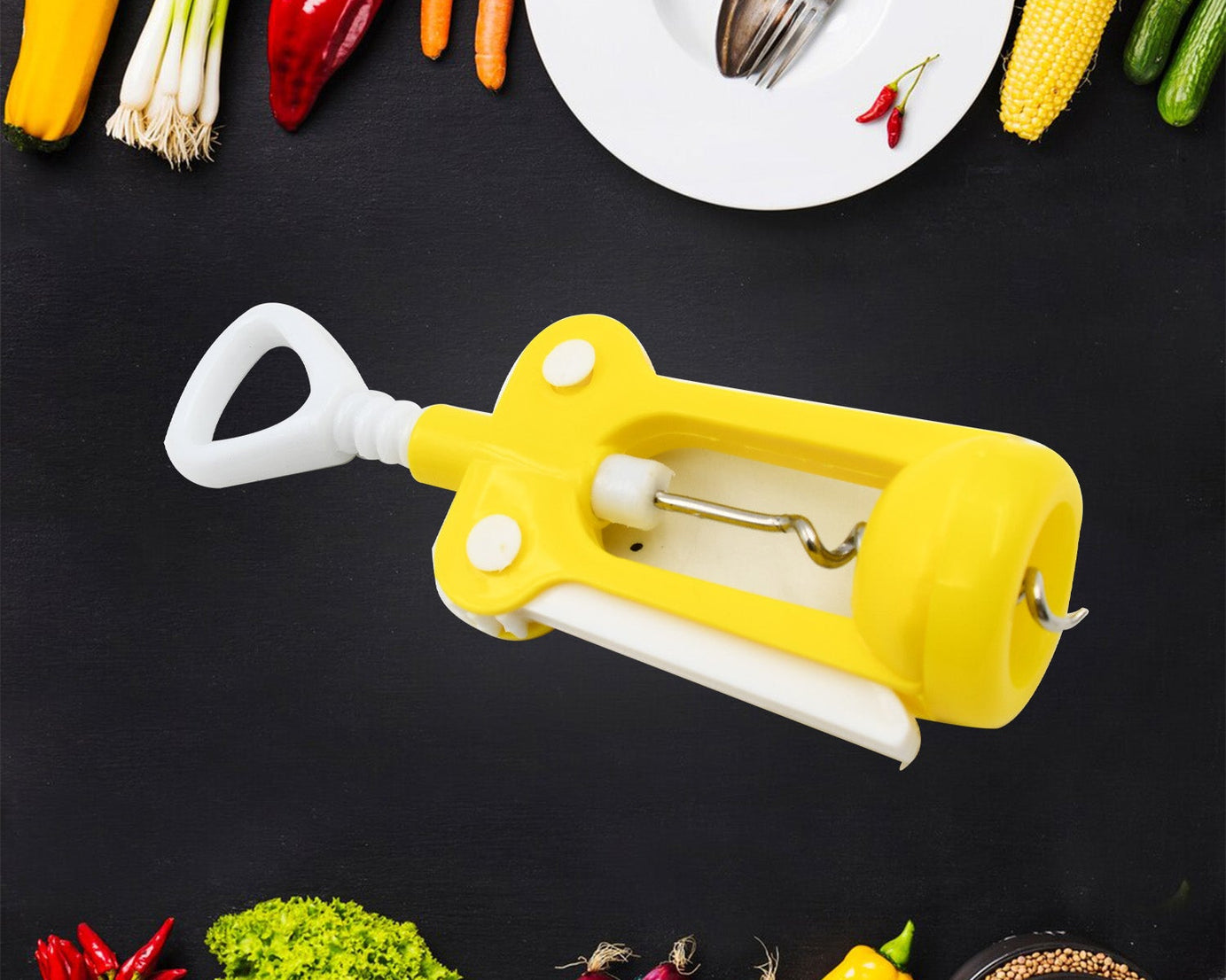 Multifunction Kitchen Tools Stainless Steel and Plastic Kitchen Knife and Scissor Ideal Accessory Set for Kitchen