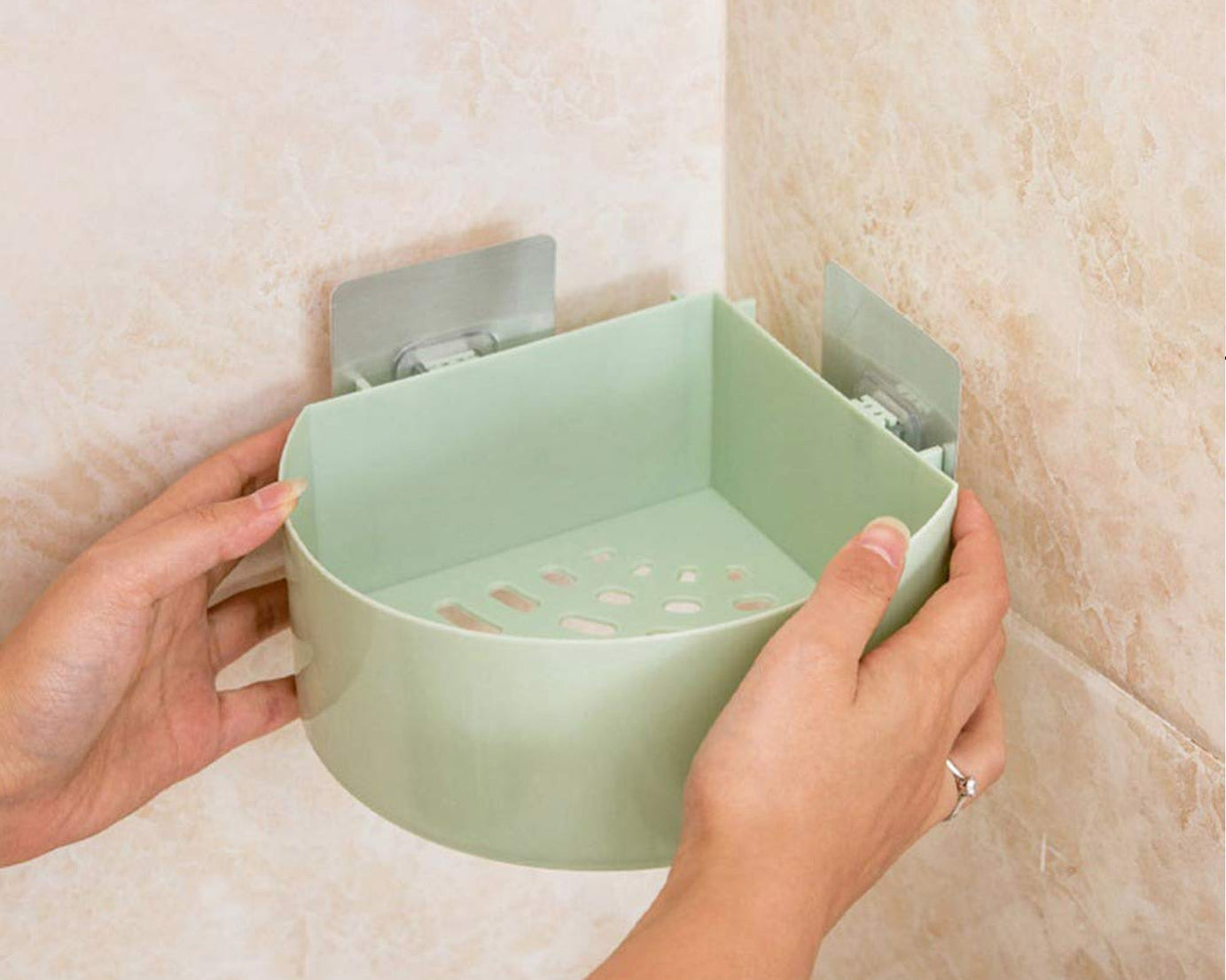 Triangle wall shelf for bathroom or kitchen