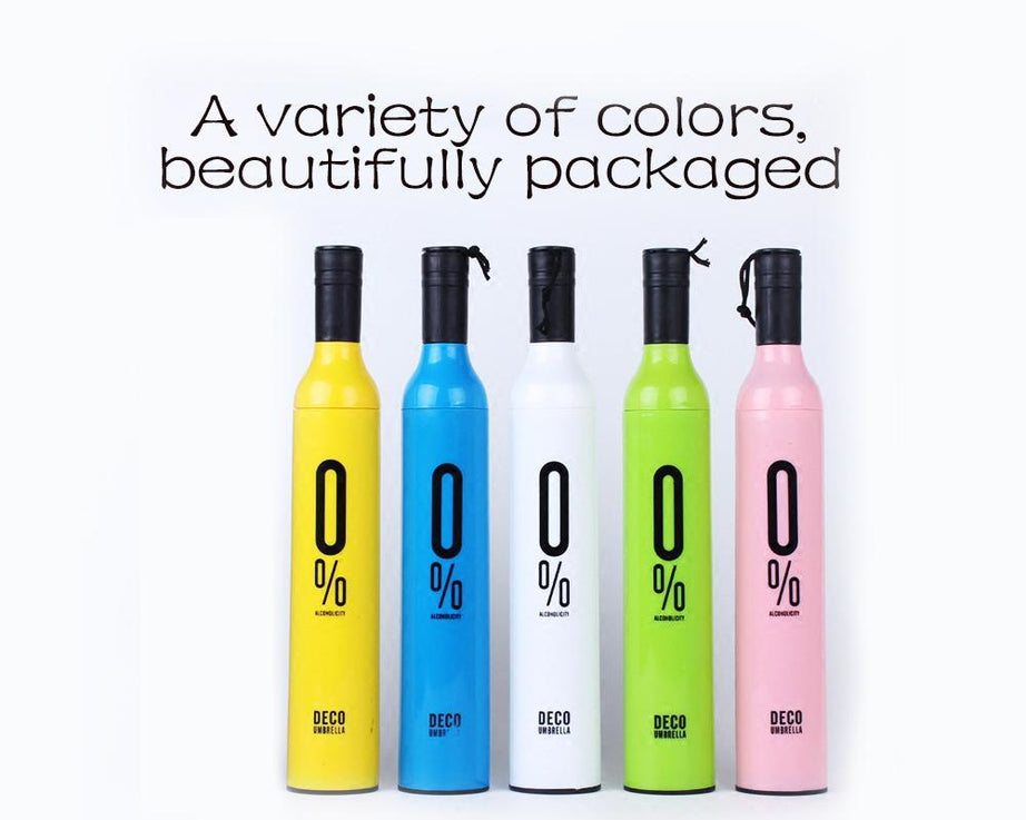 Pocket Folding Wine Bottle Umbrella
