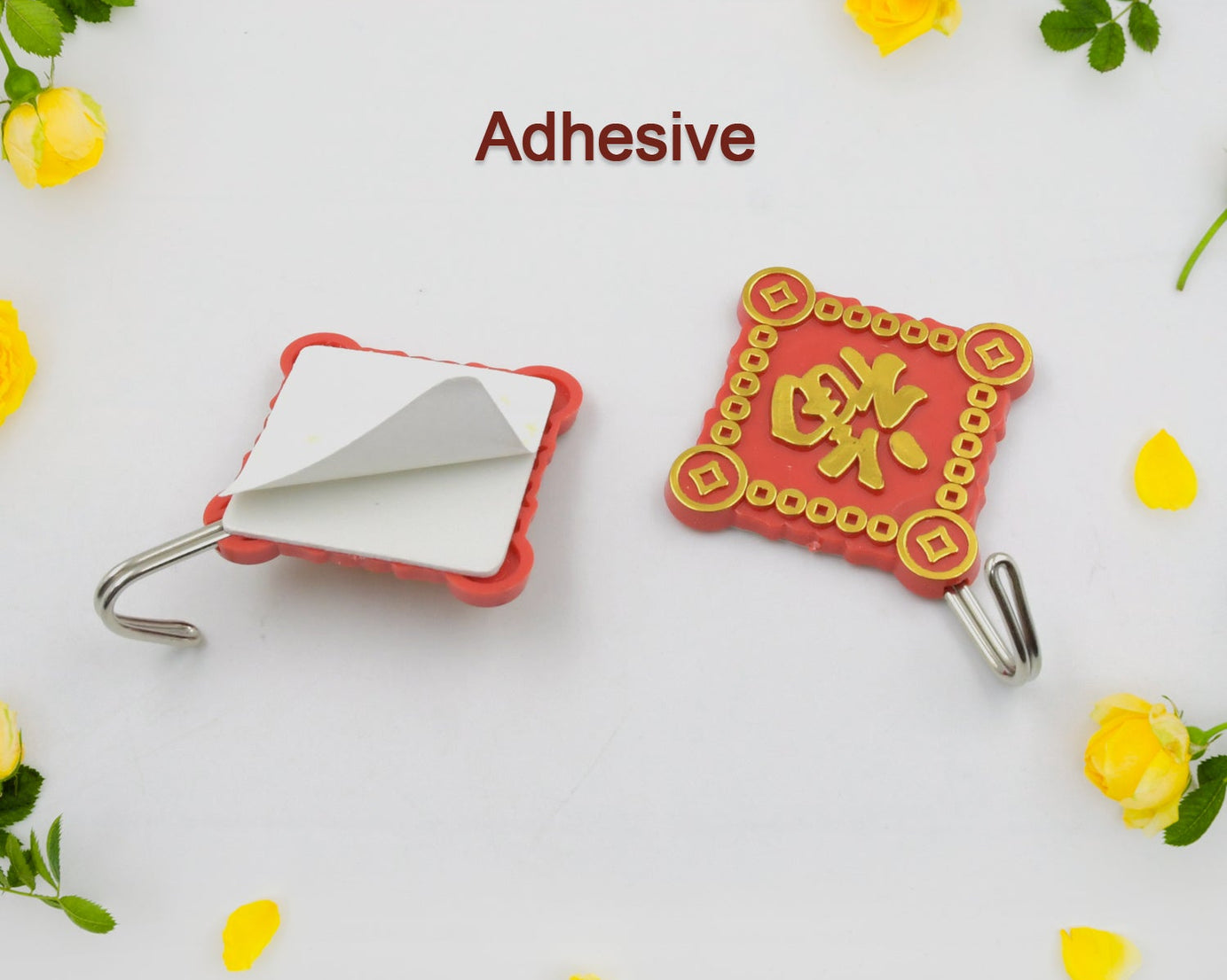 Multipurpose Self-Adhesive Hooks (Heavy Duty): Bathroom, Kitchen, Office