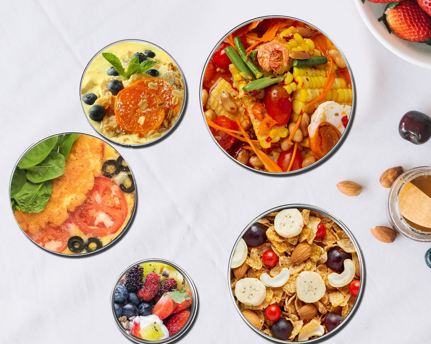 Leak-proof stainless steel food storage container