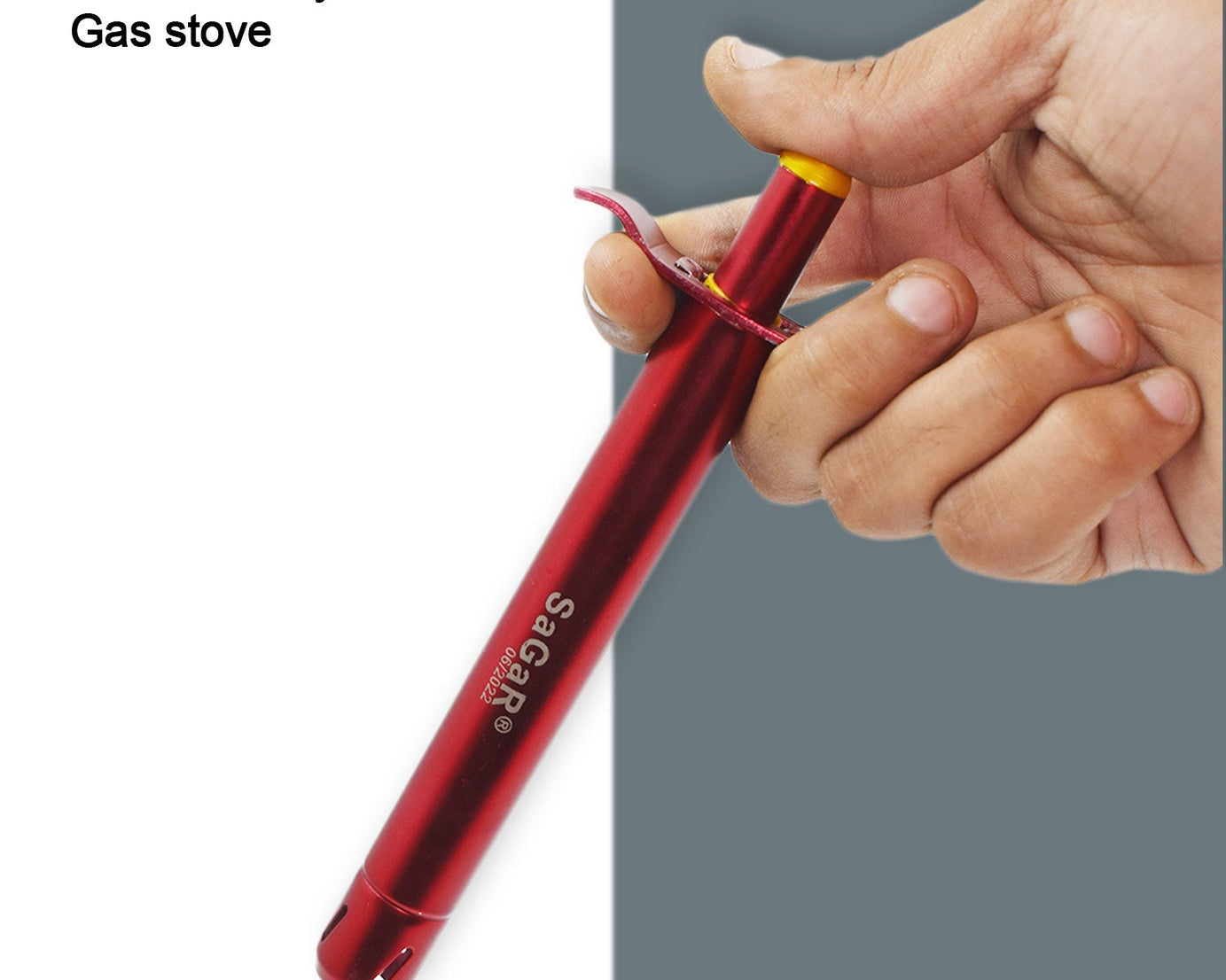 Durable gas lighter suitable for kitchen and cooking use.