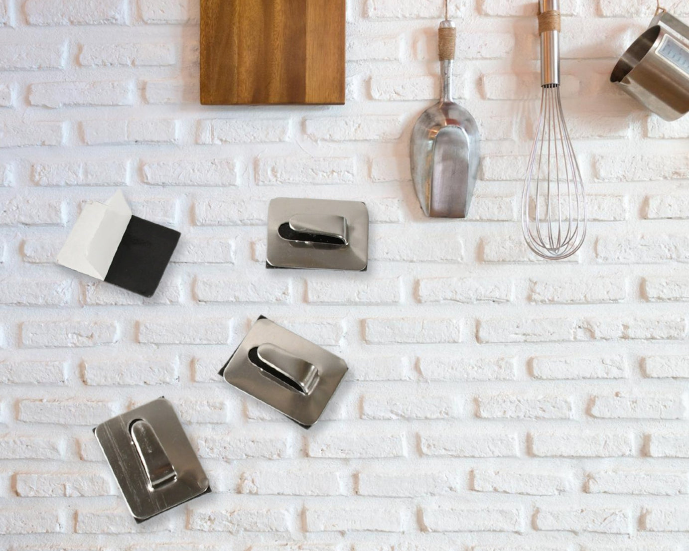 Self- Adhesive Hooks, Heavy Duty Wall Hooks Hangers Stainless Steel Waterproof Sticky Hooks for Hanging Robe Coat Towel Kitchen Bathroom and.