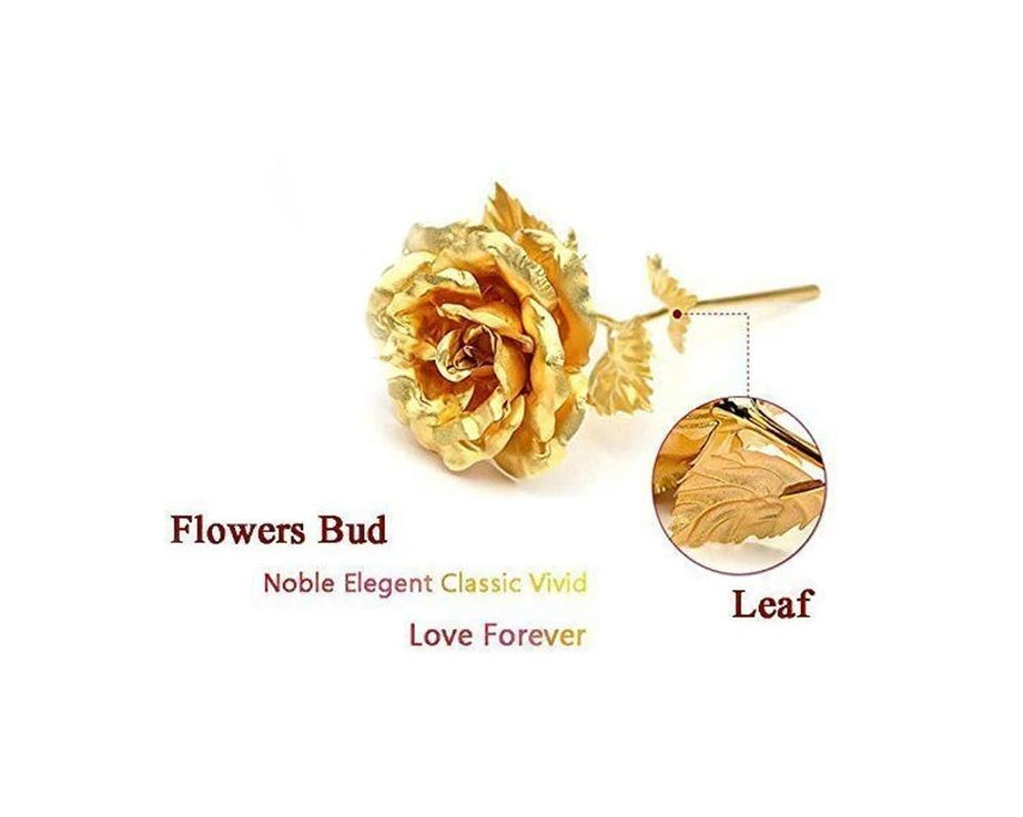 24K gold rose with elegant box