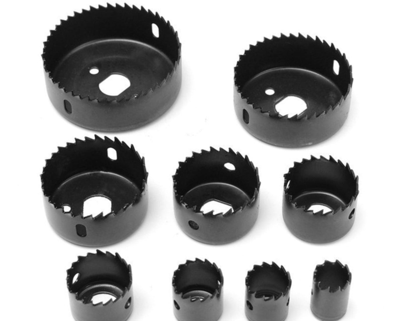 Wood Hole Saw Cutting Set (11 pcs, 19-64mm, Multicolour)