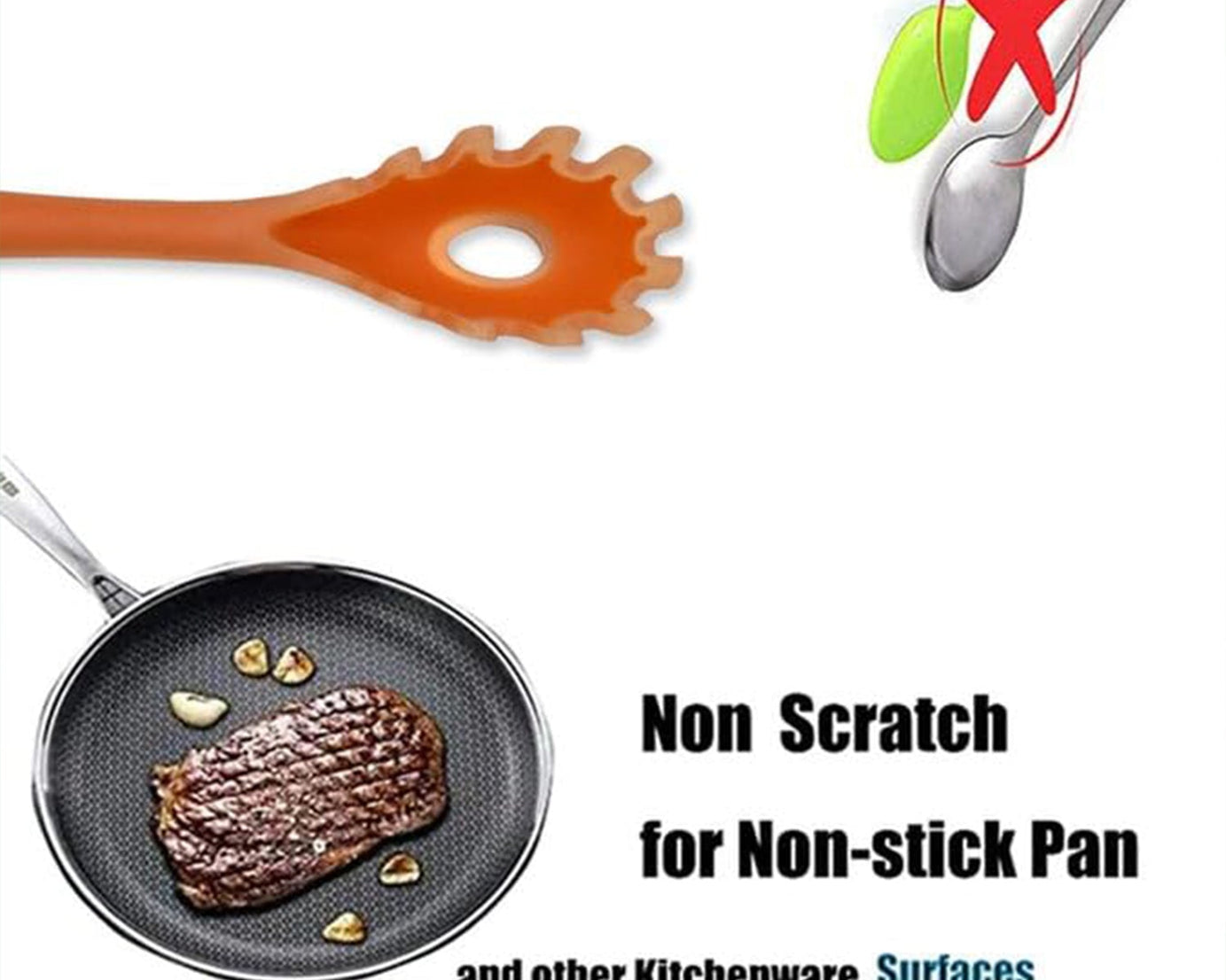 Multipurpose Silicone Spoon, Silicone Basting Spoon Non-Stick Kitchen Utensils Household Gadgets Heat-Resistant Non Stick Spoons Kitchen Cookware Items For Cooking and Baking (6 Pcs Set)