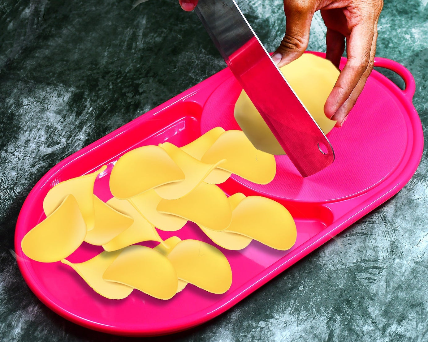 Kitchen chopping tray for food preparation