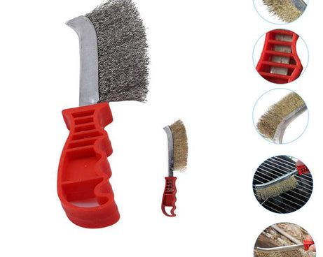 Stainless steel wire brush for cleaning metal