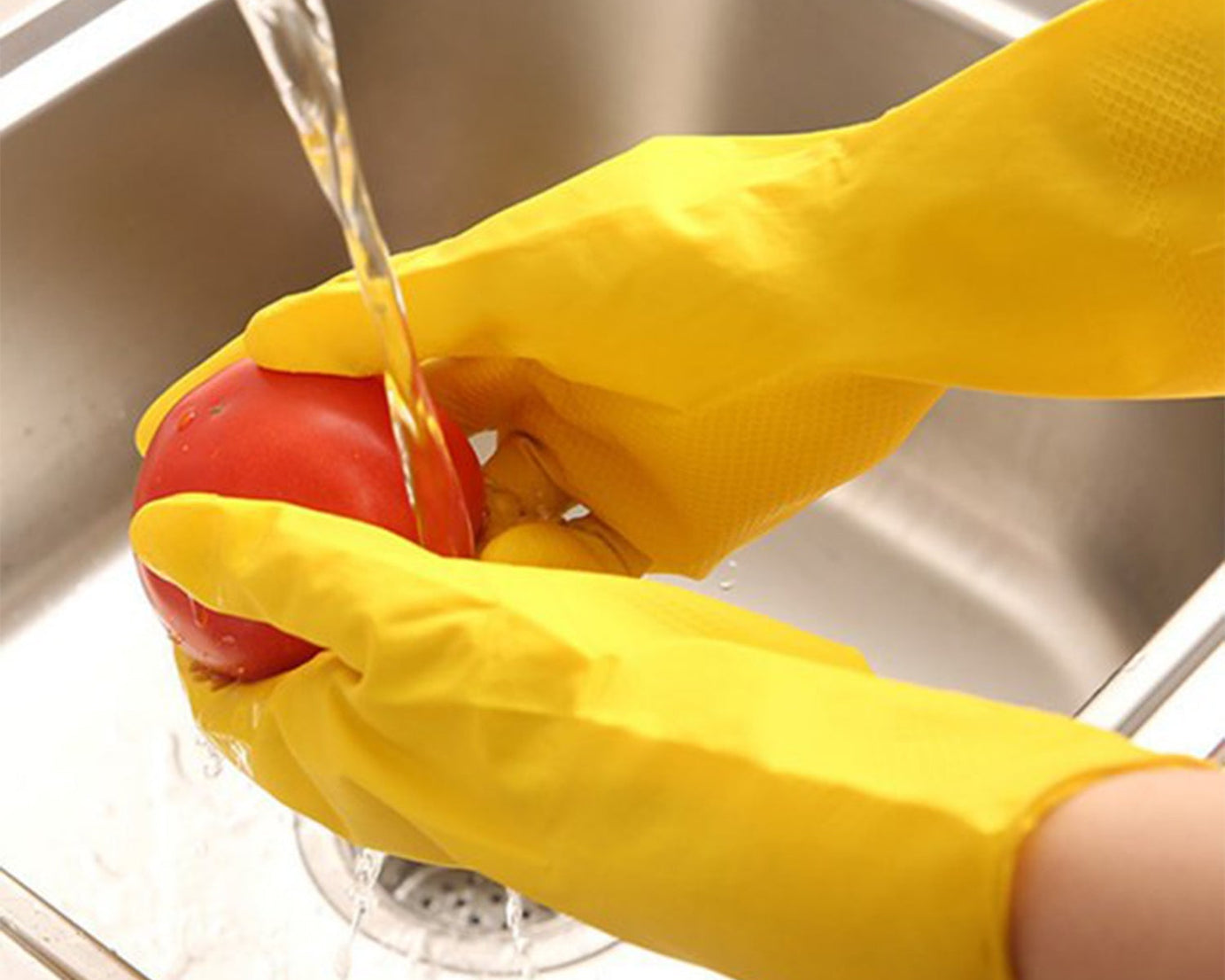 medium yellow gloves