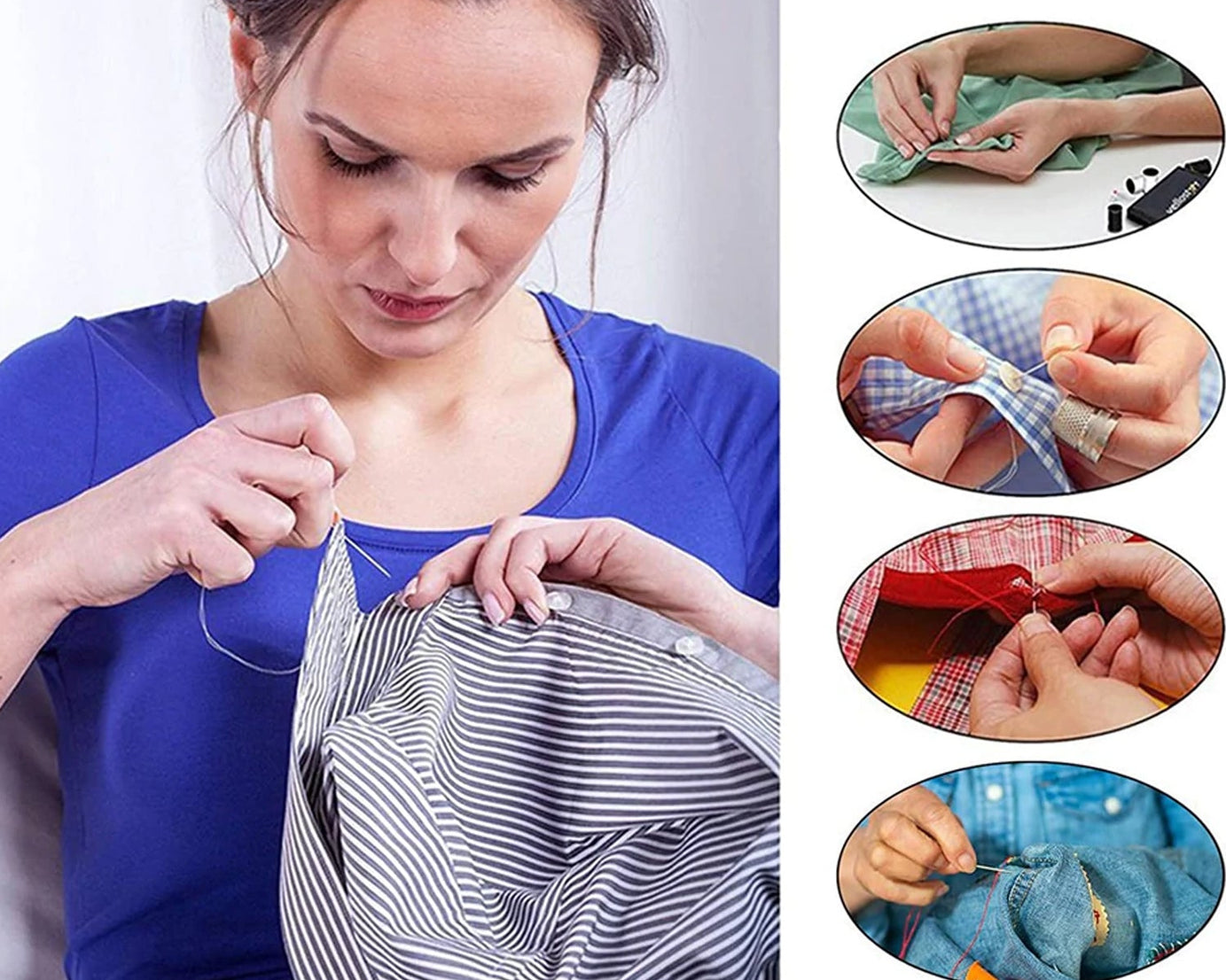 Sewing set with scissors and measuring tape