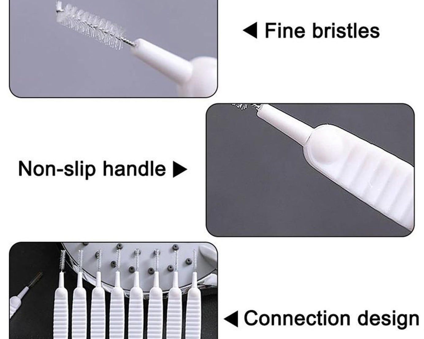 Multifunctional brush set for shower heads