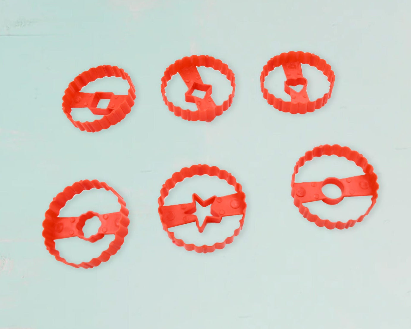 Cookie Cutters Set Plastic Easter Biscuit Cutting Tool for DIY Cake Decoration Fondant Biscuit Cookie Pastry Sandwich (6 Pc Set )