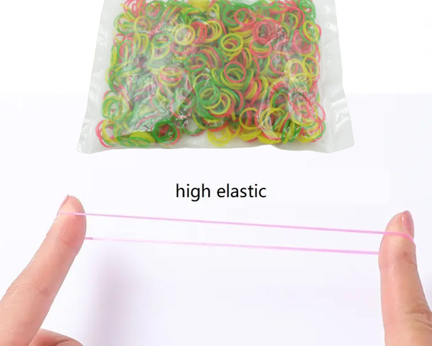 Multicolor Rubber Bands (Elastic & Reusable, Office & Home)
