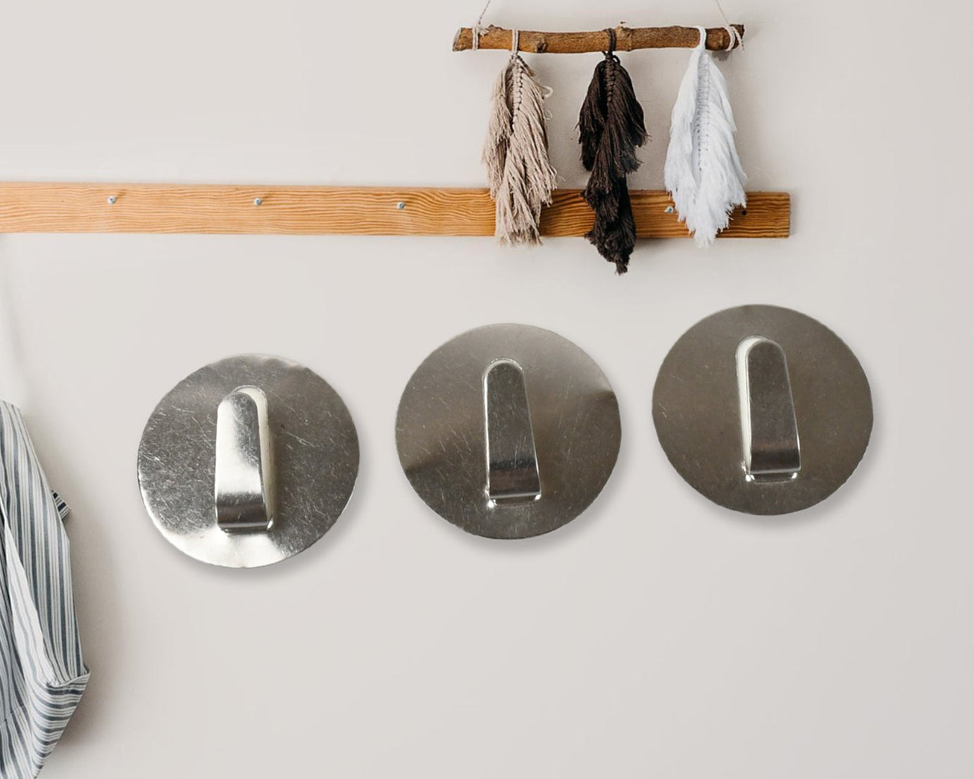 Self- Adhesive Hooks, Heavy Duty Wall Hooks Hangers Stainless Steel Waterproof Sticky Hooks for Hanging Robe Coat Towel Kitchen Bathroom and.