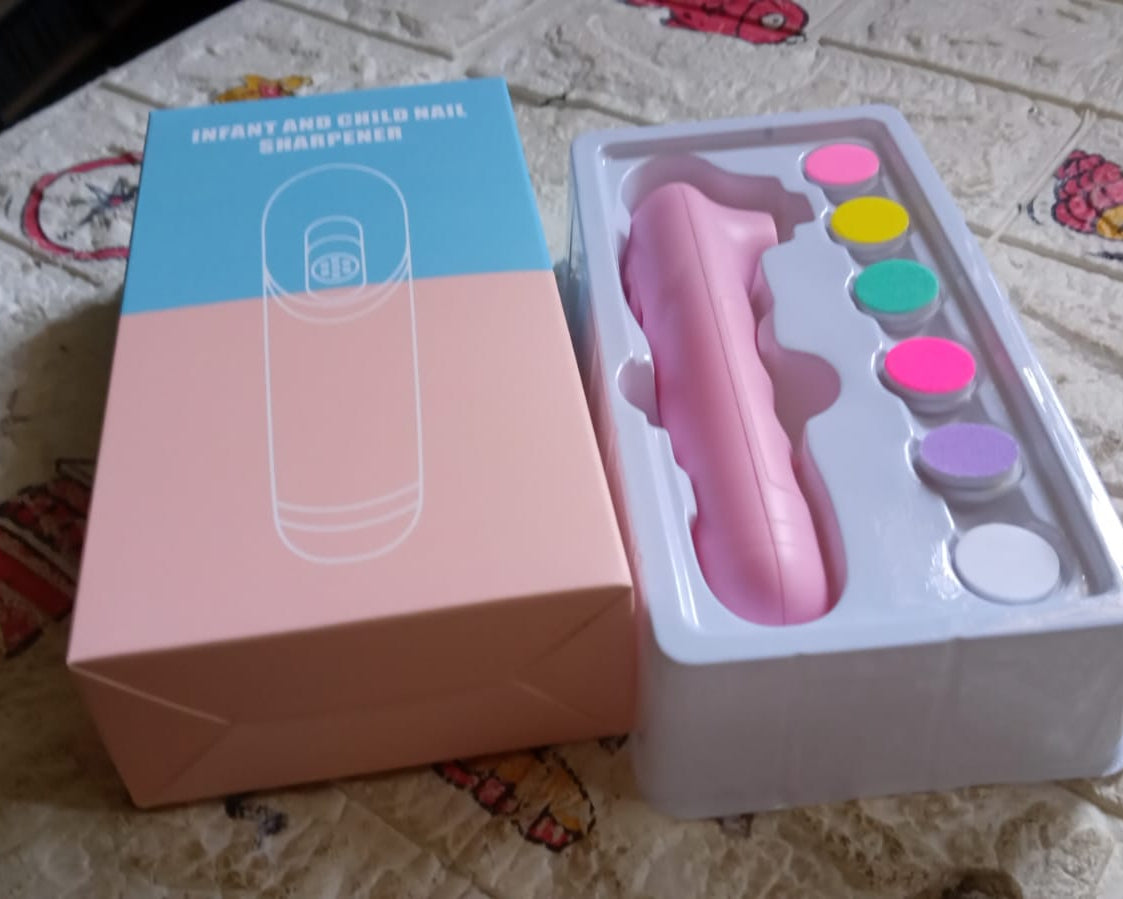 0350 6 in1 Electric Manicure Nail Sharpener for Babies and Children Baby Nail Cutter Manicure with 6 Grinding Heads, Electric Baby Nail File Electric Nail Clipper Toddler Nail Scissors Dropshipping