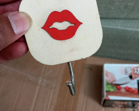 Wooden Cartoon Hook Wall Hanging Hooks Wall Storage Hook Wall Mounted Hat Hooks Wall Coat Hooks Hanger Backpack Hook Clothes Hook Office Towel Hook Clothing Iron (1 pc)