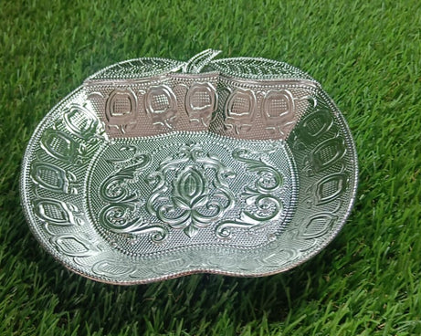 DECORATIVE MUKHWAS SERVING TRAY SERVING MUKHWAS PLATE FANCY CANDY TRAY DRY FRUIT SERVING TRAY (1 Pc Set)