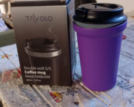 12524 Stainless Steel Vacuum Insulated Coffee Cups Double Walled Travel Mug, Car Coffee Mug with Leak Proof Lid Reusable Thermal Cup for Hot Cold Drinks Coffee, Tea (1 Pc 350ML)