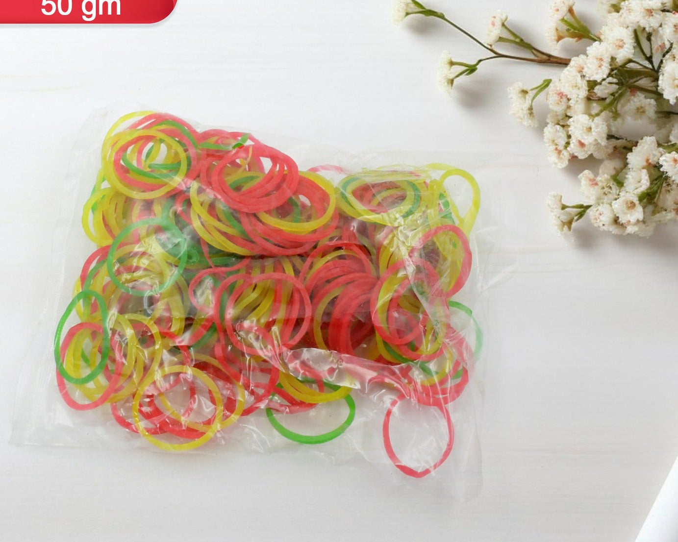 RUBBER BAND FOR OFFICE/HOME AND KITCHEN ACCESSORIES ITEM PRODUCTS, ELASTIC RUBBER BANDS, FLEXIBLE REUSABLE NYLON ELASTIC UNBREAKABLE, FOR STATIONERY, SCHOOL MULTICOLOR