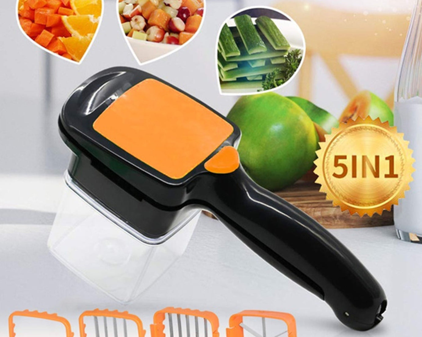 Multi-functional dicer for efficient food preparation.