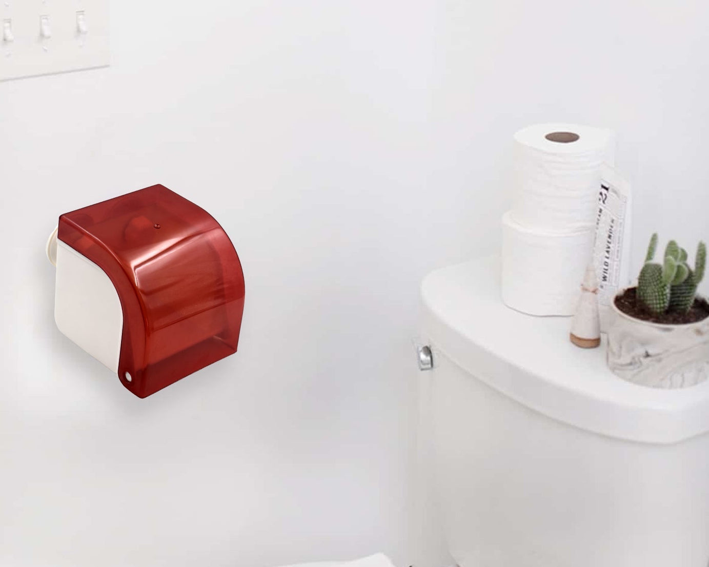 Compact wall tissue holder ideal for maintaining cleanliness in rooms