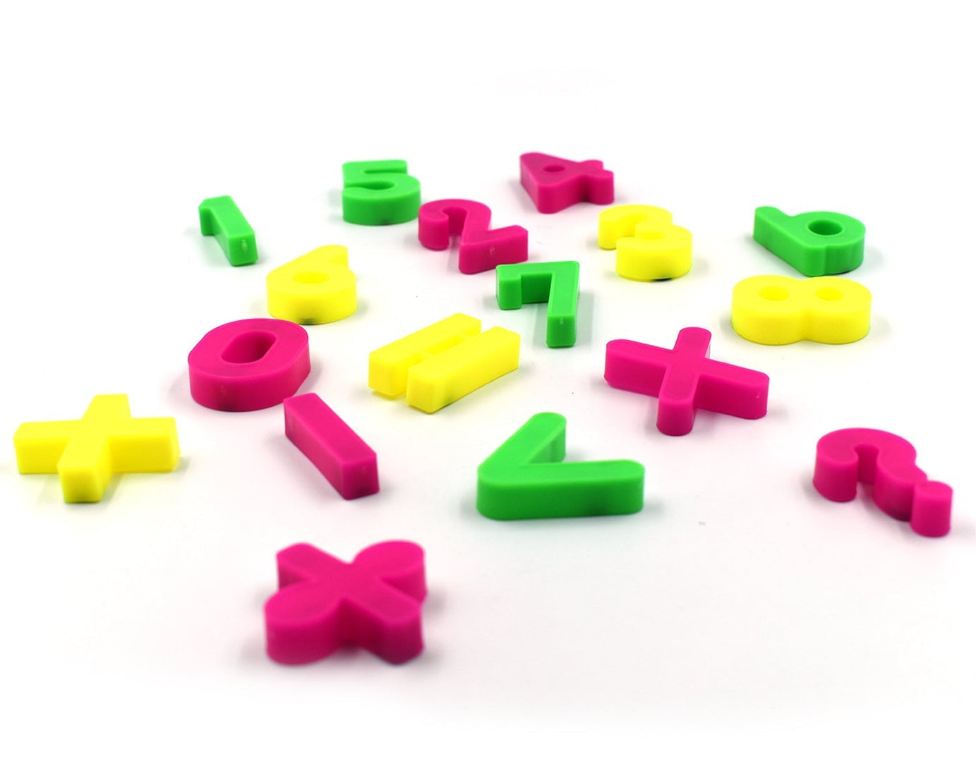 magnetic numbers with vibrant colors and shapes.