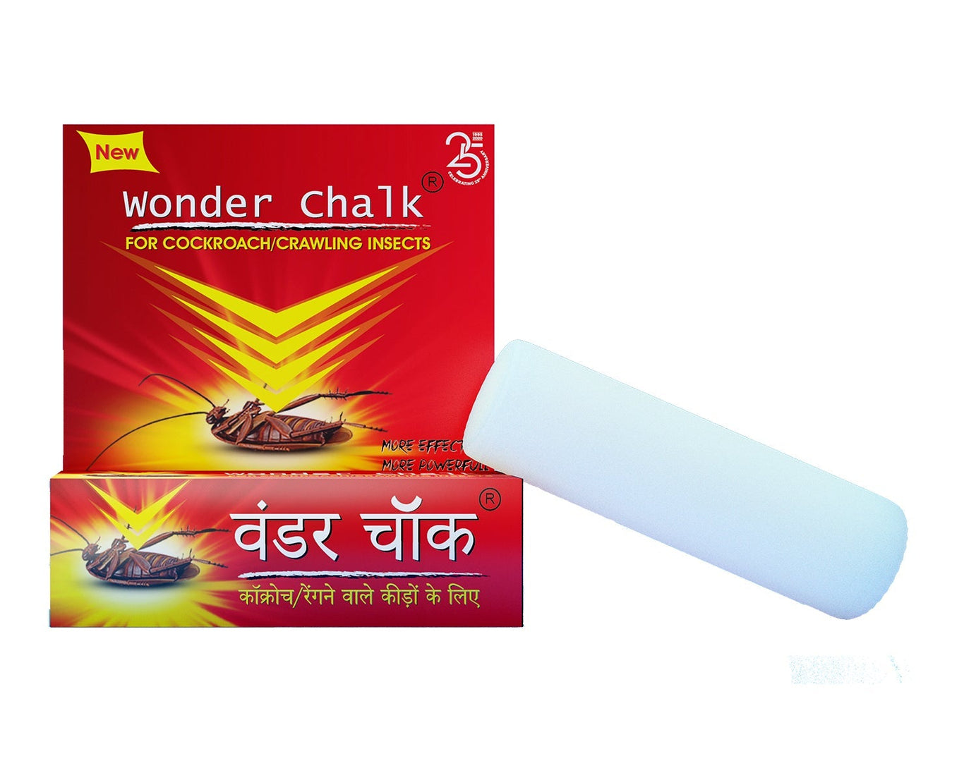 Individual piece of cockroach killer chalk.