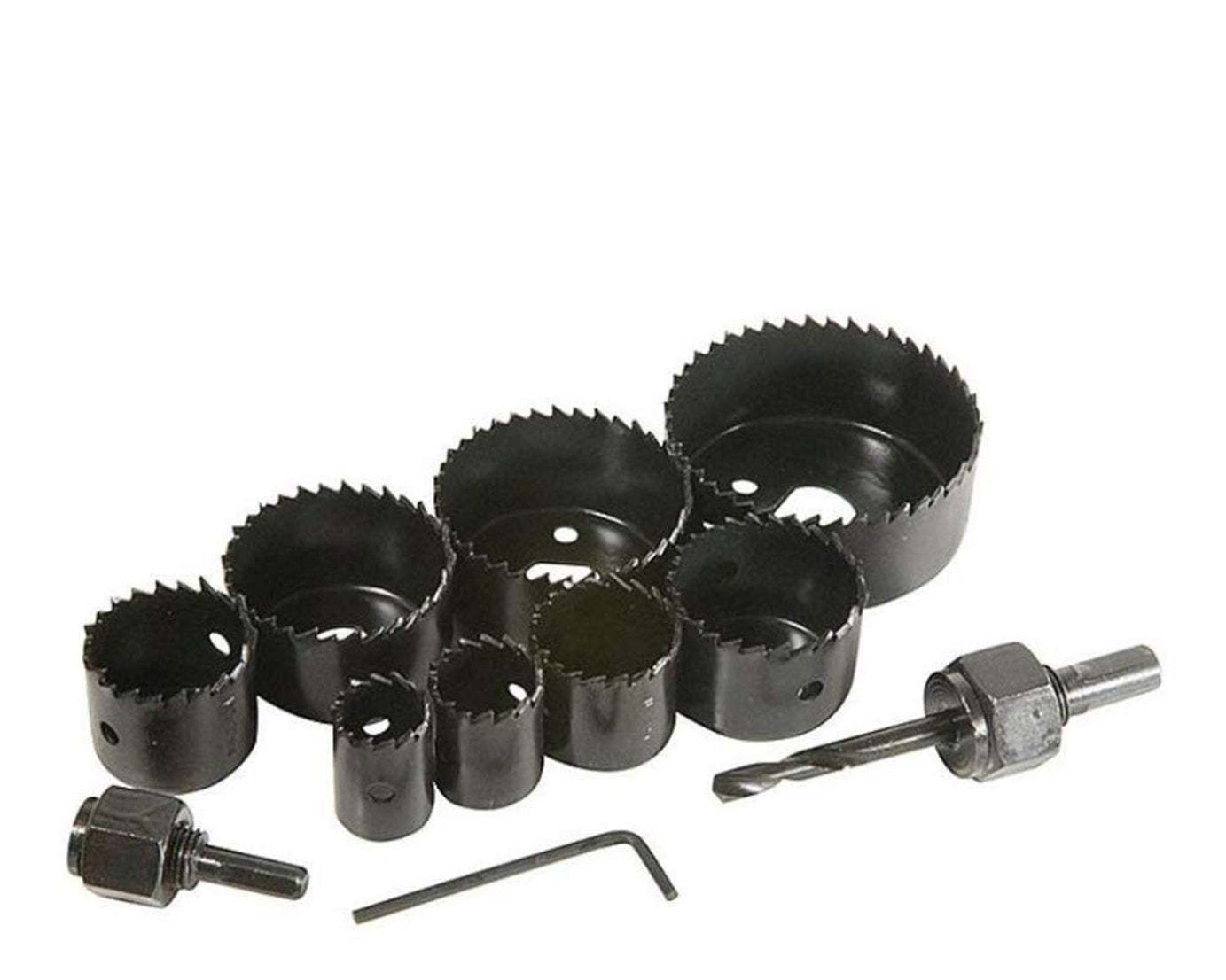 Wood Hole Saw Cutting Set (11 pcs, 19-64mm, Multicolour)