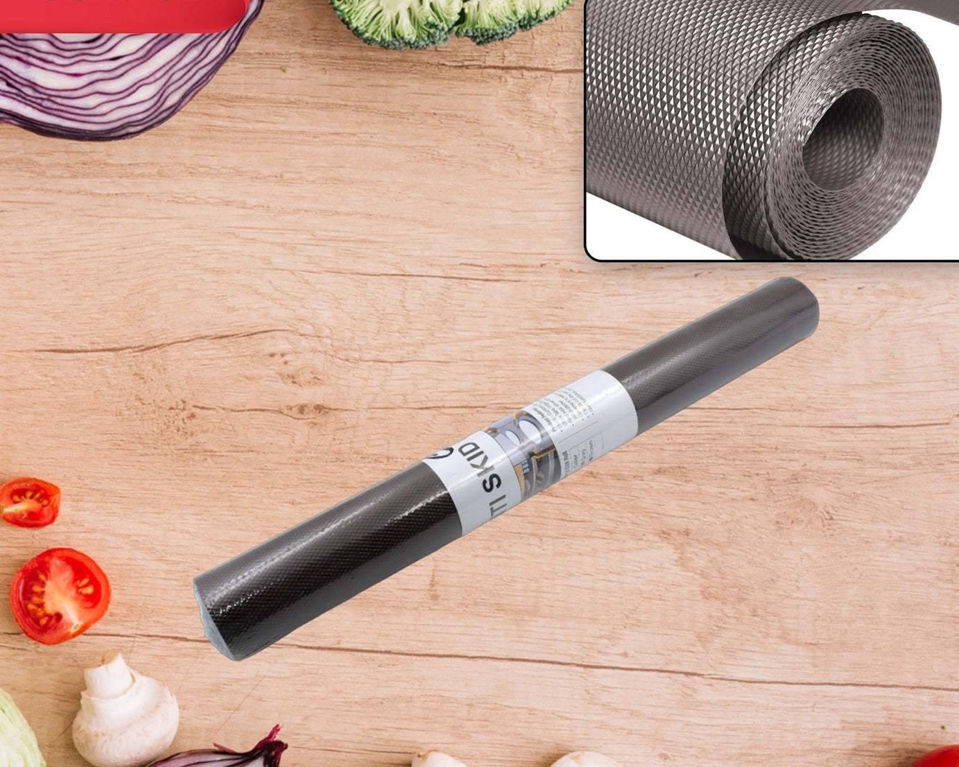 Multipurpose Anti-Slip Mat Liner Roll for Kitchen, Bathroom, Fridge & Shelves (45cmx3m)