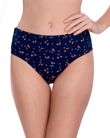 Women's Cotton Printed Panty Comfortable and Colorful Combo - Pack of 6 Multicolor Panties for Womens/Girls