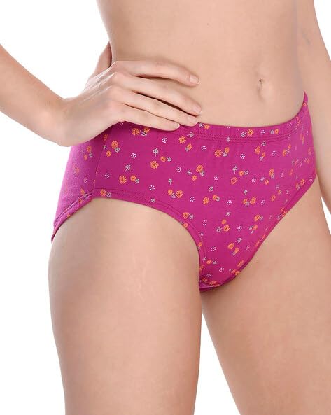 Women's Cotton Printed Panty Comfortable and Colorful Combo - Pack of 6 Multicolor Panties for Womens/Girls