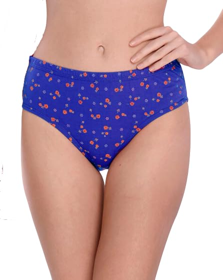 Women's Cotton Printed Panty Comfortable and Colorful Combo - Pack of 6 Multicolor Panties for Womens/Girls