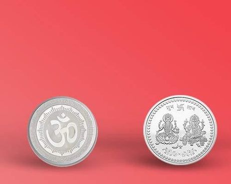 Silver color Coin for Gift & Pooja (Metal is not silver)