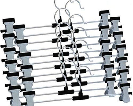Hangers with adjustable clips