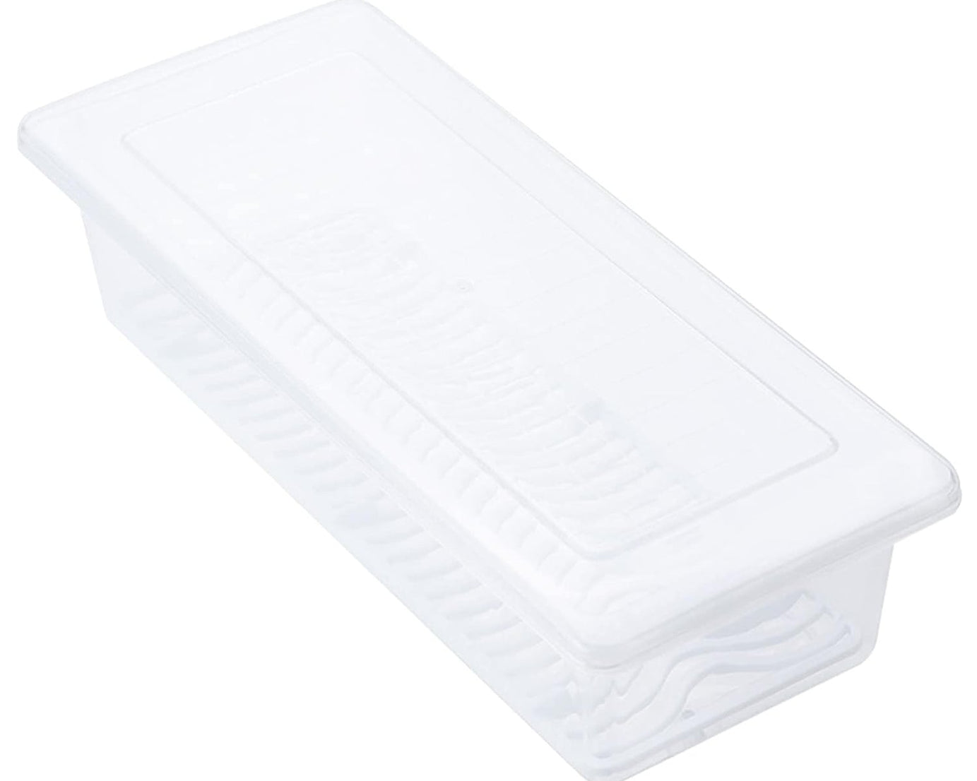 Container with lid and drain plate