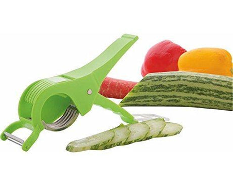 Dual-purpose vegetable cutter and peeler