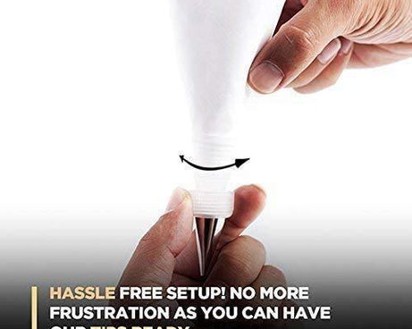 Piping nozzles and bag set for cake icing