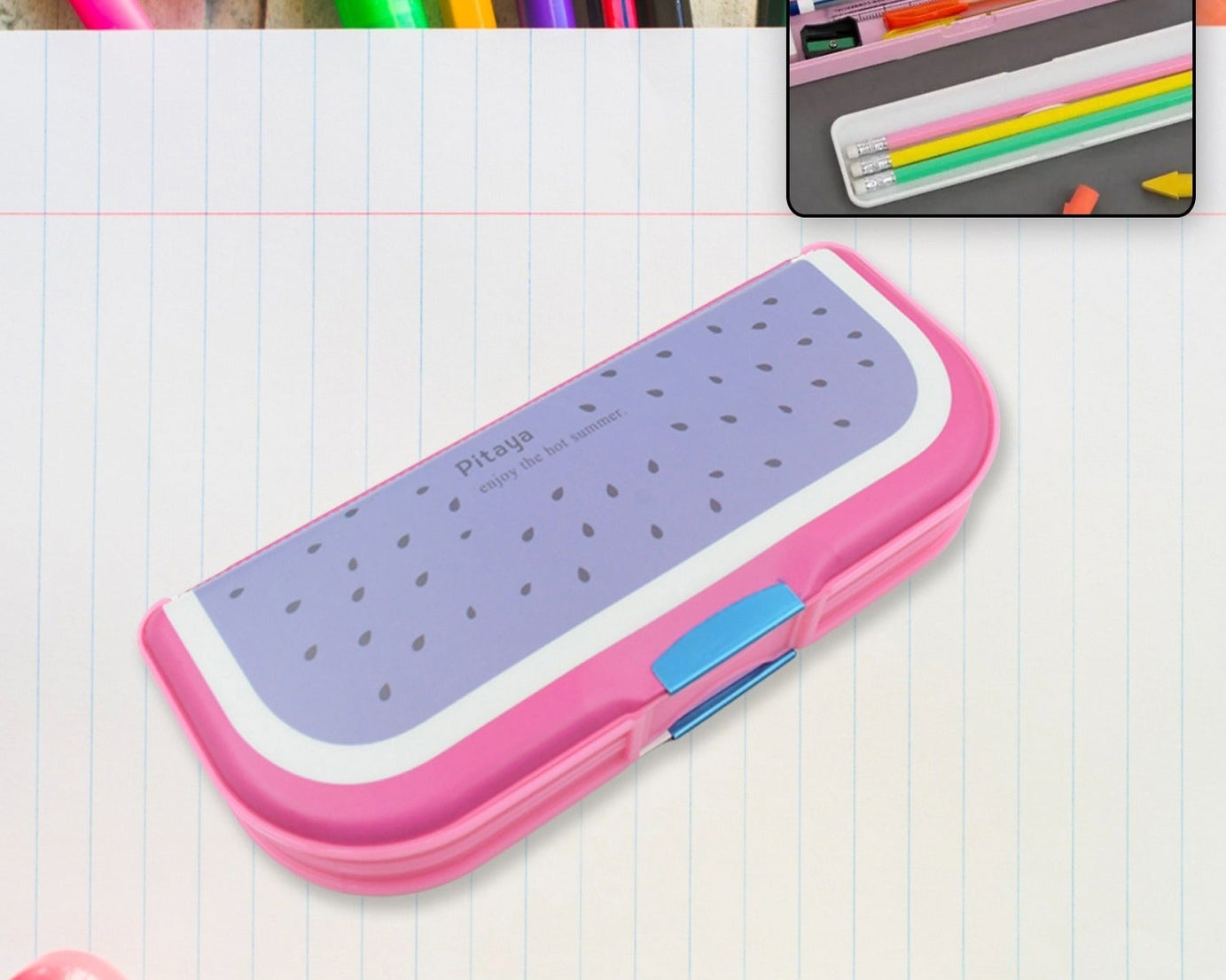 Multipurpose Compass Box, Pencil Box with 2 Compartments for School, Cartoon Printed Pencil Case for Kids, Birthday Gift for Girls & Boys, Cartoon Printed Pencil Case for Kids (Mix Color 1 Pc)