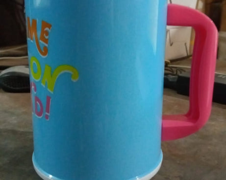 Insulated Mug with Lid Handle Flexible Straw with Cap (709 ML)