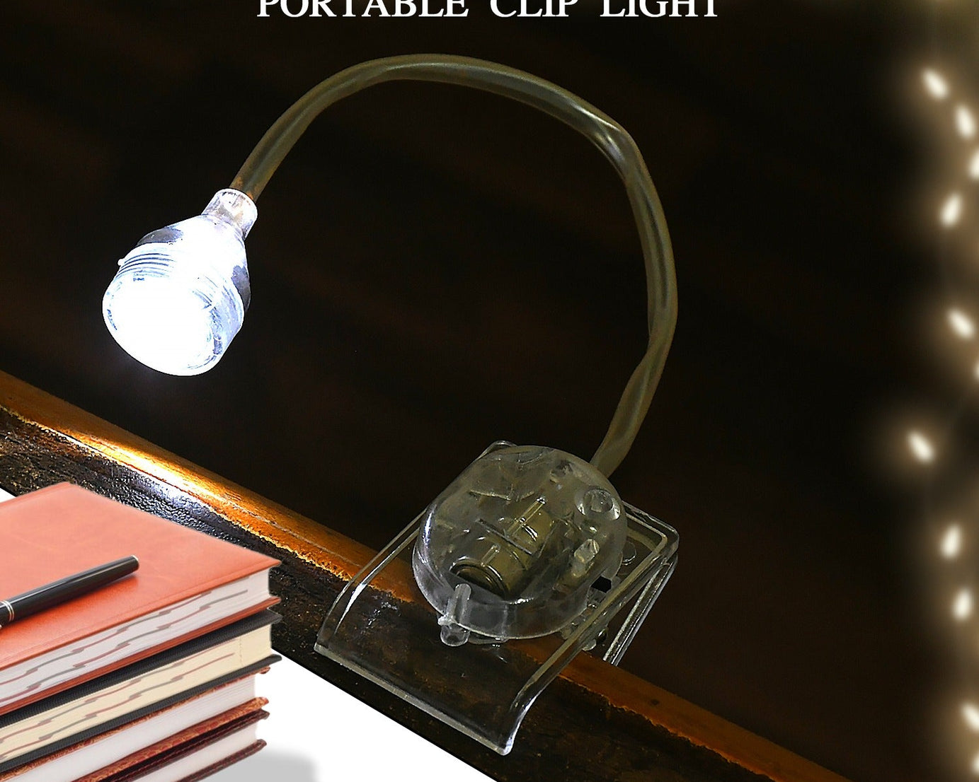 7992 Clip light Portable Clip Light Transparent Clip light Outdoor & indoor Use