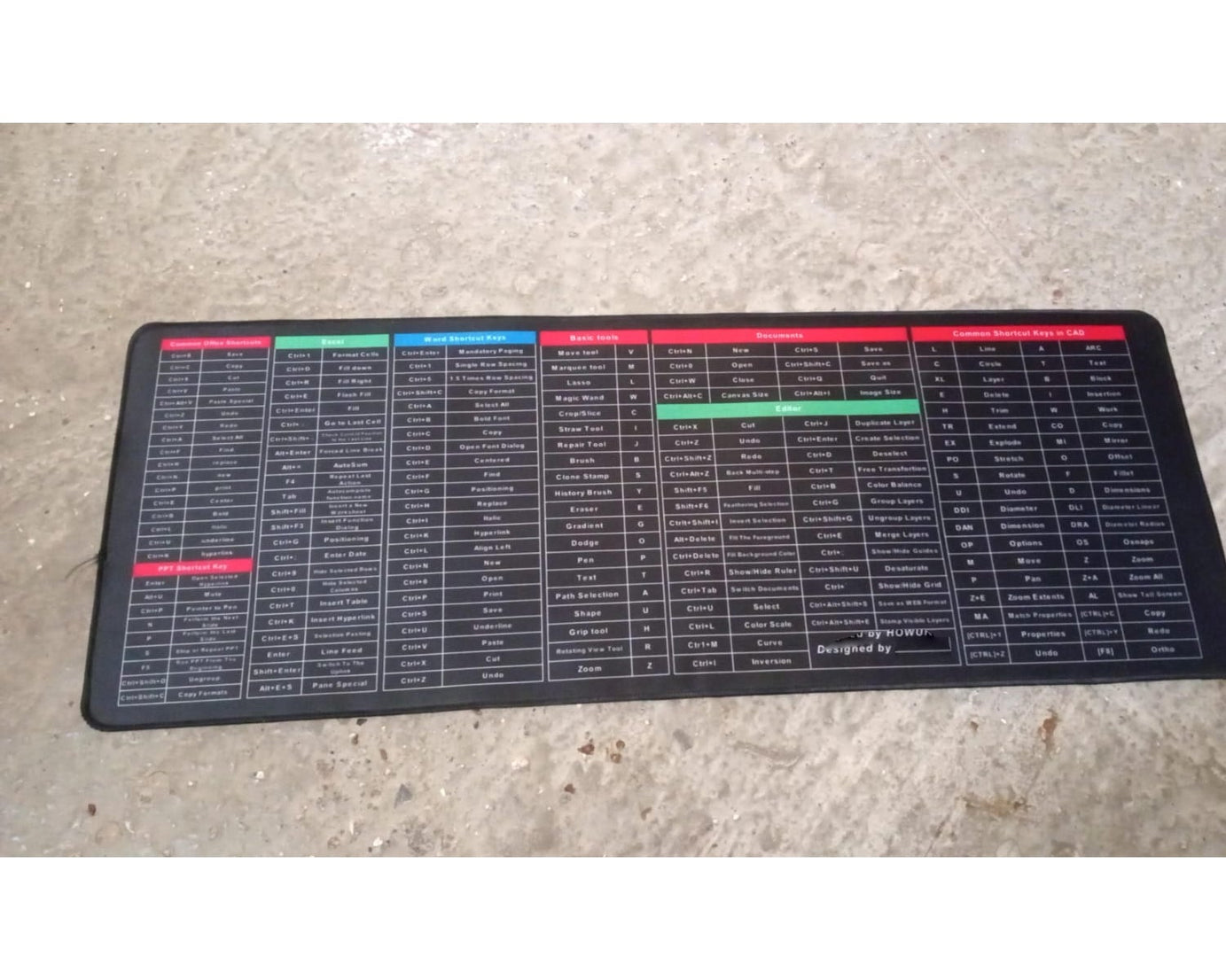 12982 Shortcut Keyboard Mat Mouse Pad Mat Mouse Pads for Desk Quick Key Super Large Anti-slip Keyboard Pad Desk Accessories Desktop Mouse Pad Office Oversized Big Mouse Pad Rubber (80×30 Cm)