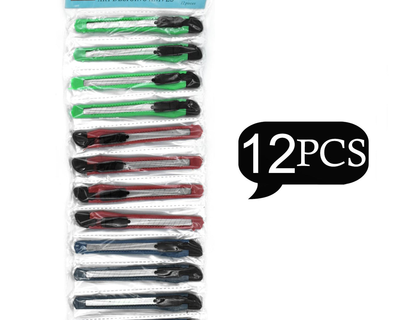 Standard quality paper cutter knives, 12 pieces