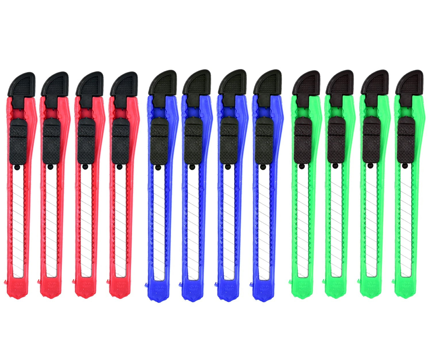 Set of 12 standard quality paper cutter knives