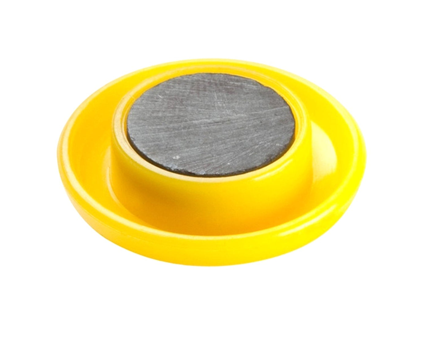 Colorful circular board magnets.